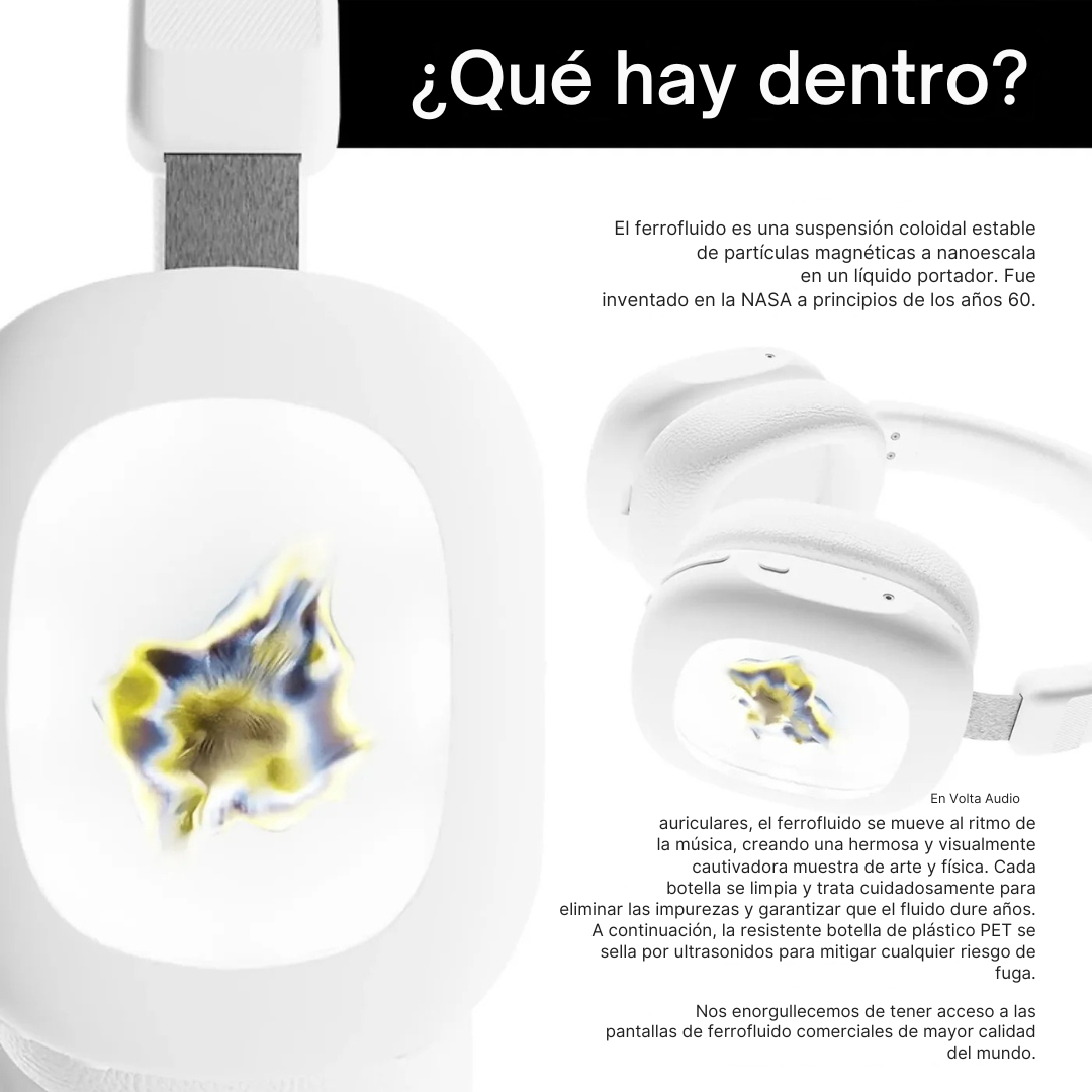 Auriculares inmersivos con efecto ferrofluido