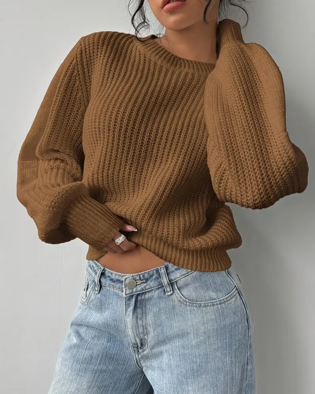 Suéter Holgado Clásico de Punto para Mujer®