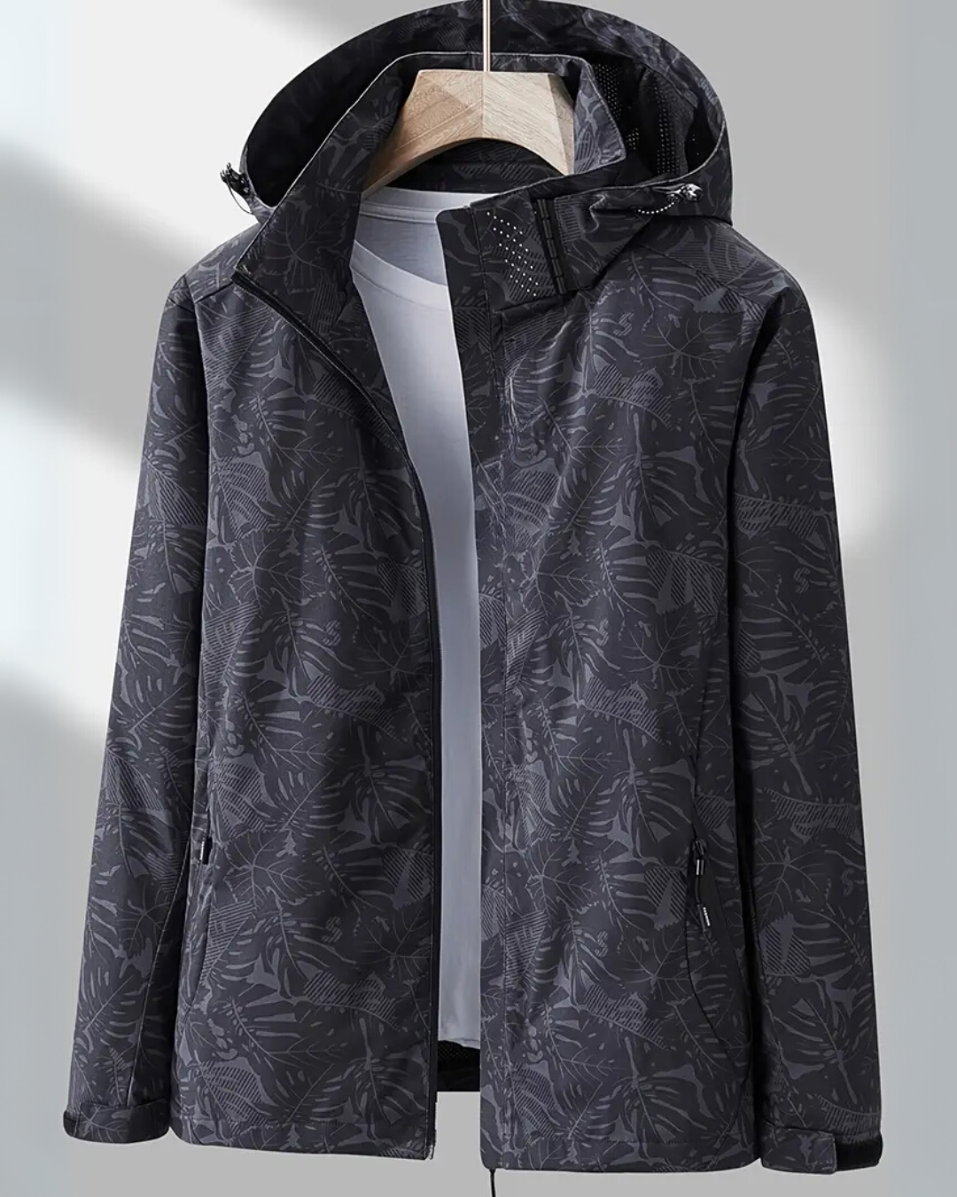 Chaqueta con Capucha Extraíble y Estampado para Mujer®