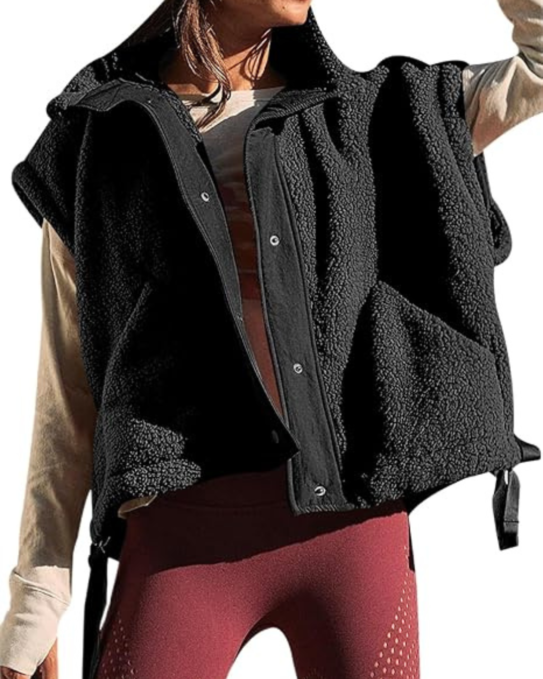 Chaleco de lana oversize sin mangas