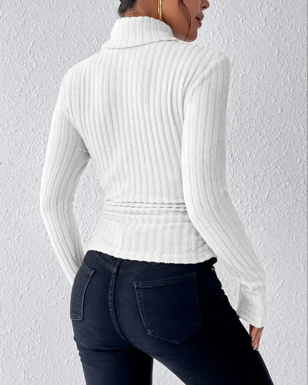 Sueter de cuello alto y manga larga para mujer®