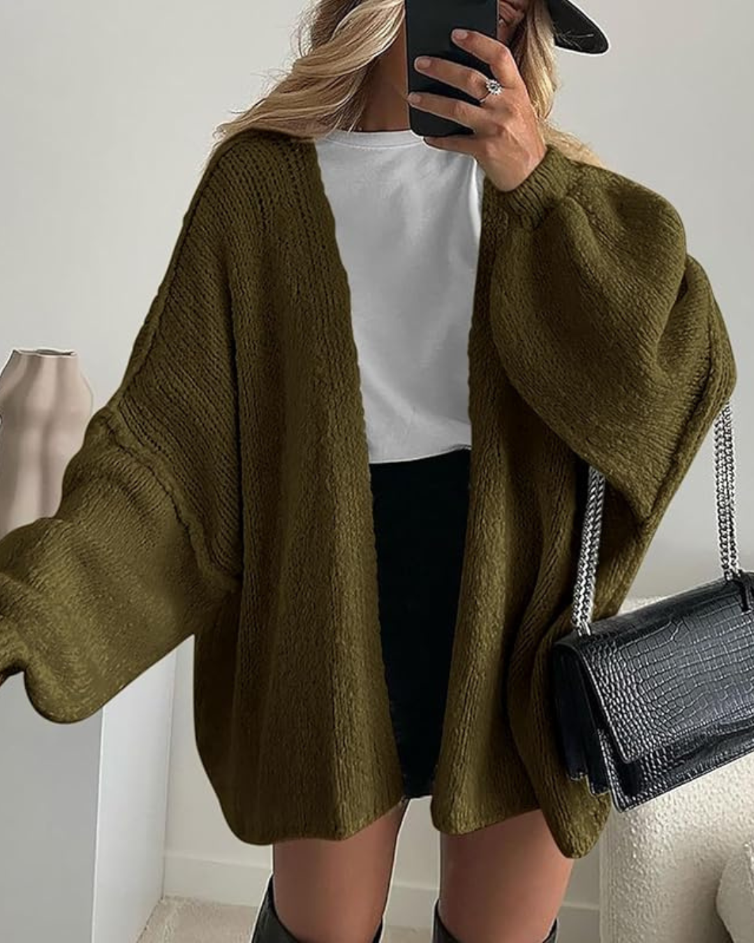 Suéter de punto oversize para mujer