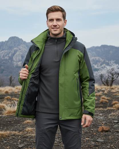 Chaqueta Rompevientos Impermeable con Capucha