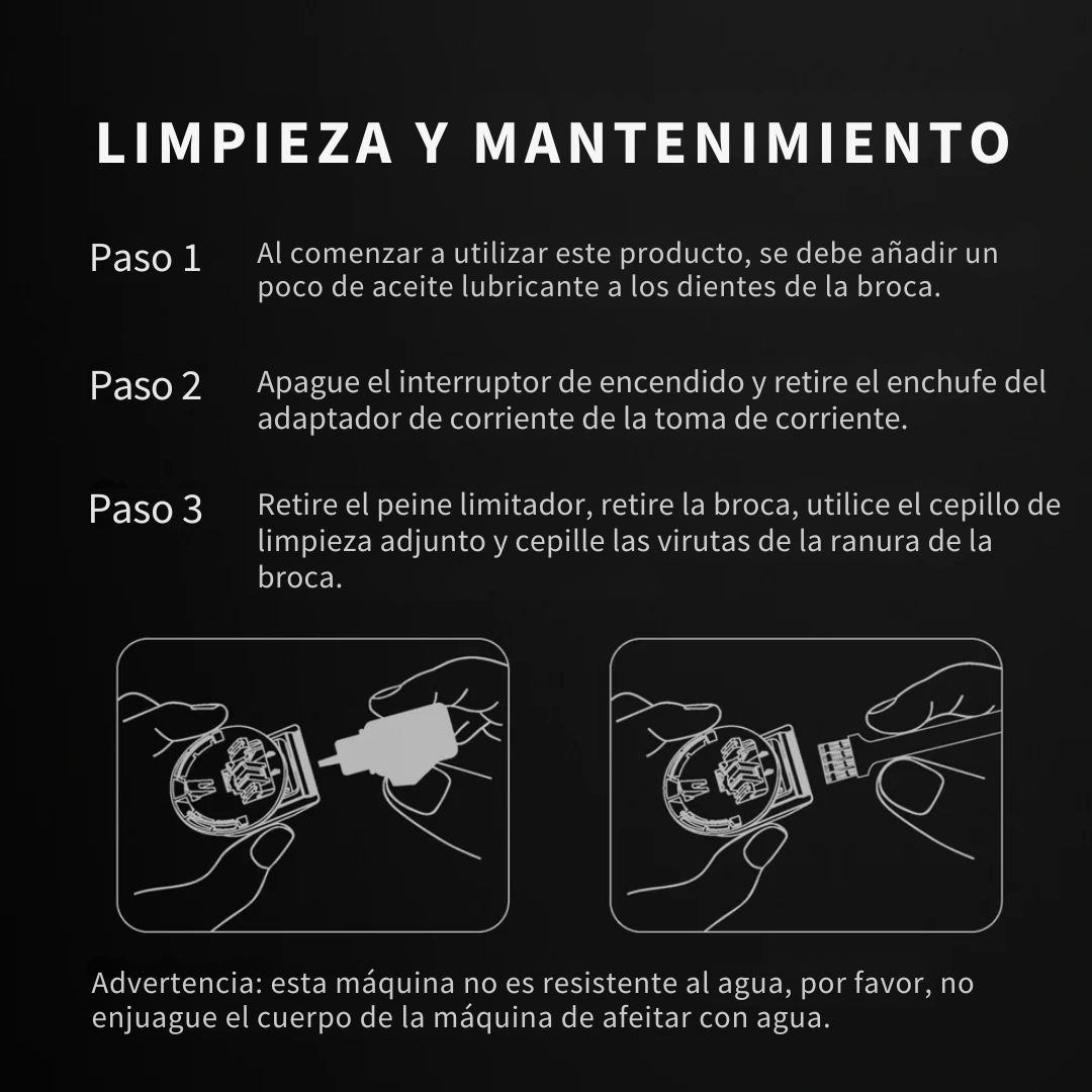 Afeitadora Eléctrica Recargable Resistente al Agua para Todo el Cuerpo