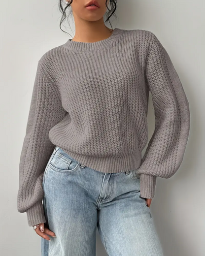 Suéter Holgado Clásico de Punto para Mujer