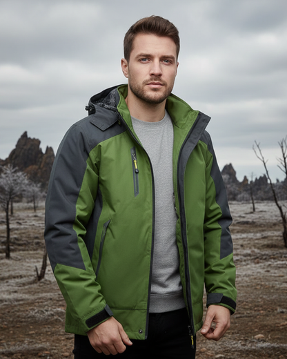 Chaqueta Rompevientos Impermeable con Capucha