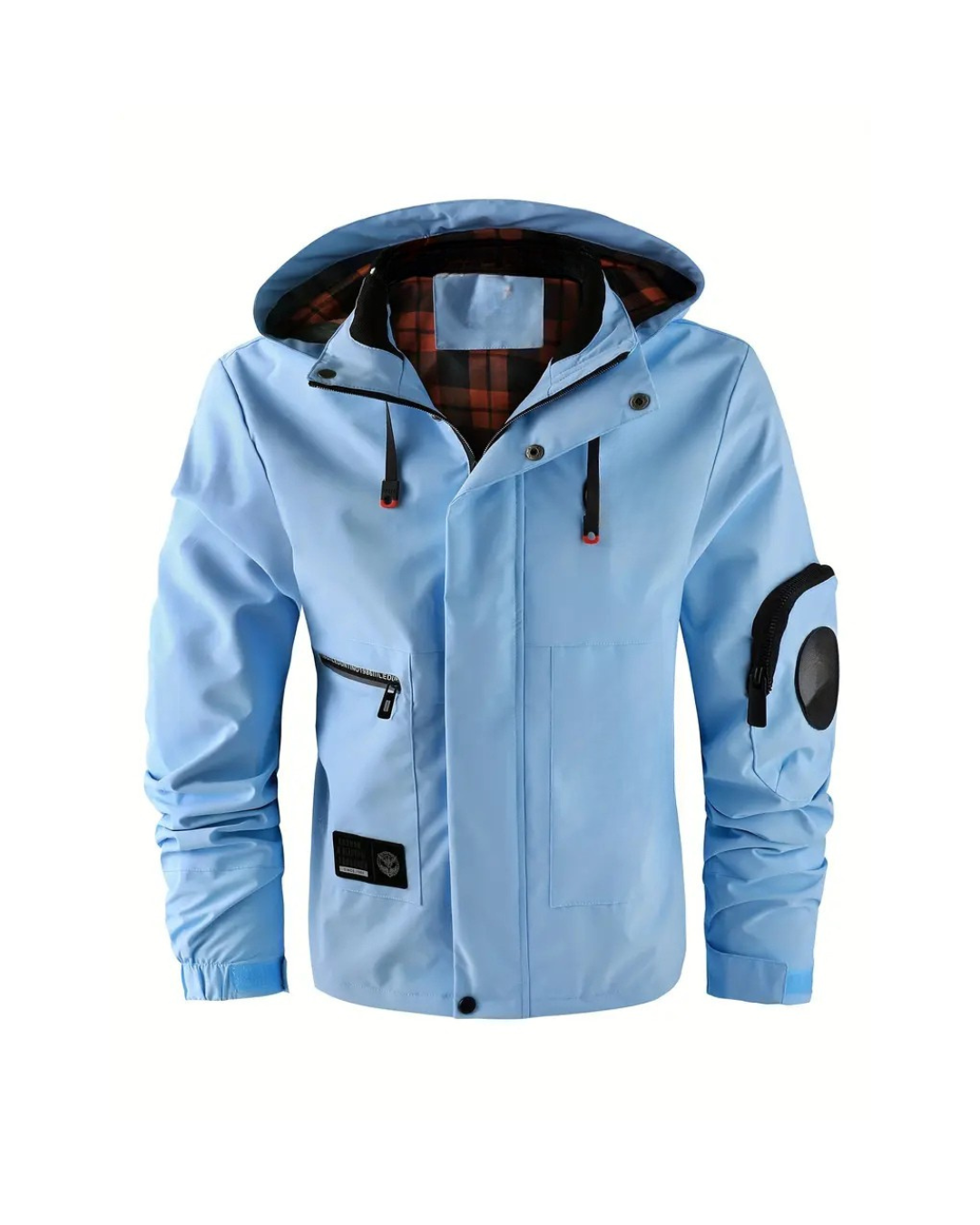 Chaqueta con capucha y cremallera completa para hombre