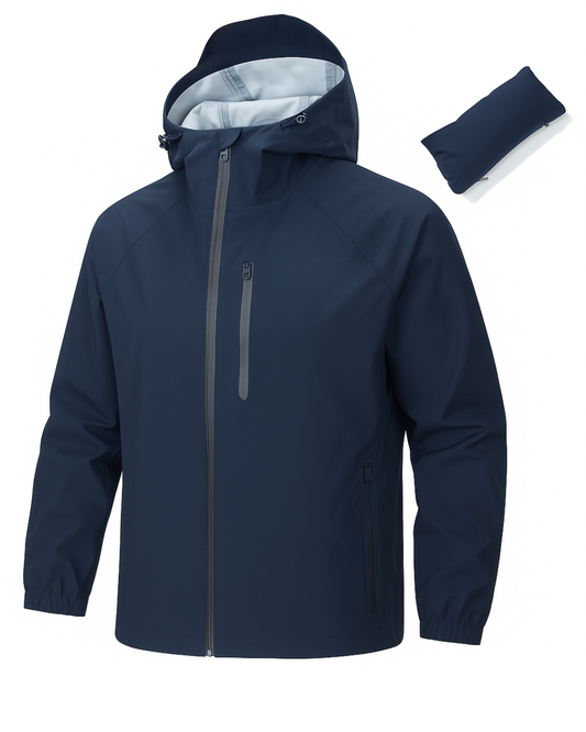 Chaqueta Ligera Multifuncional Impermeable con Capucha