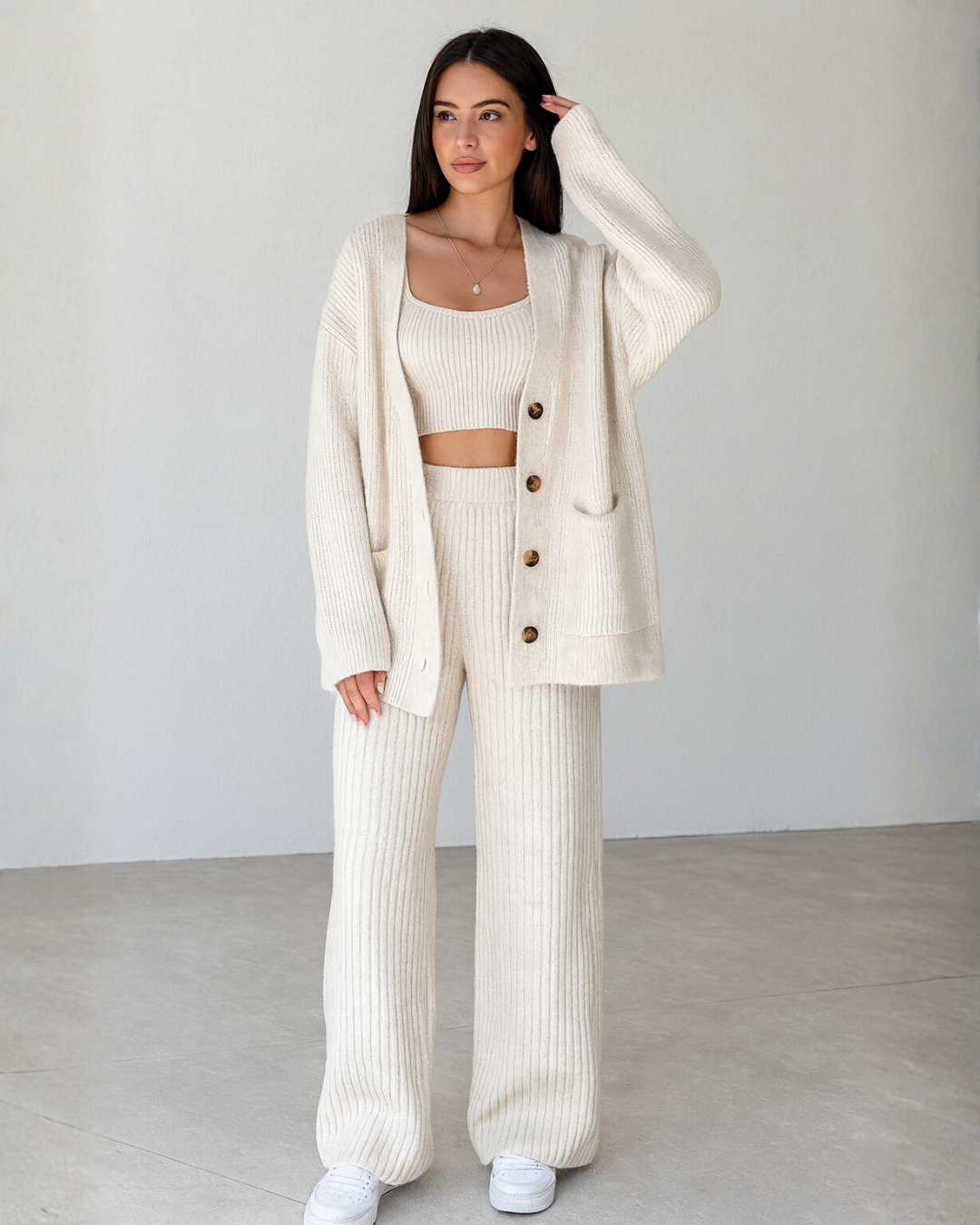 Conjunto Coordinado de Tres Piezas para Mujer