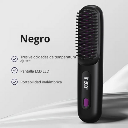 Cepillo inalámbrico con pantalla LCD y calefacción rapida