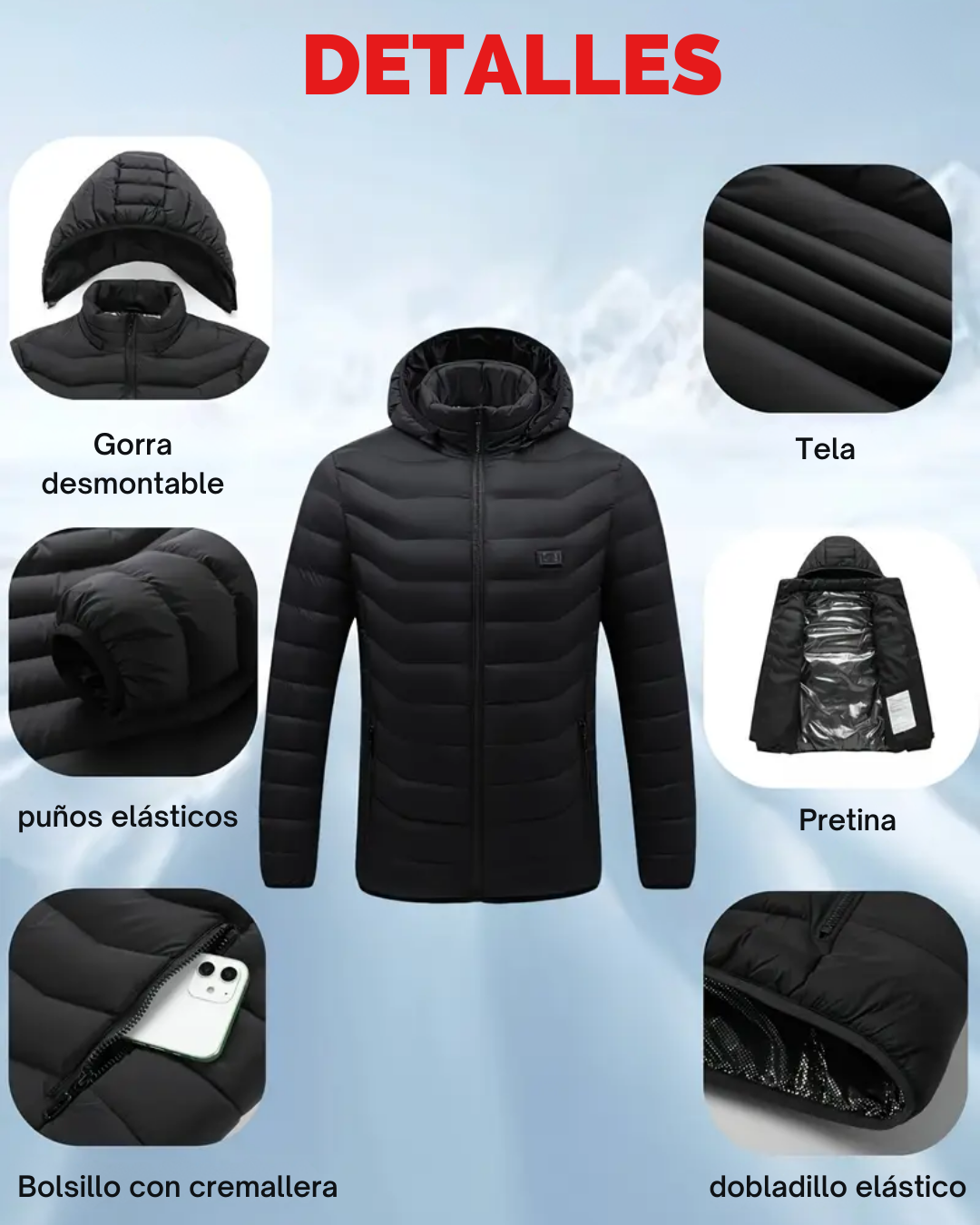 Chaqueta Térmica USB Confort Invierno para Hombre®