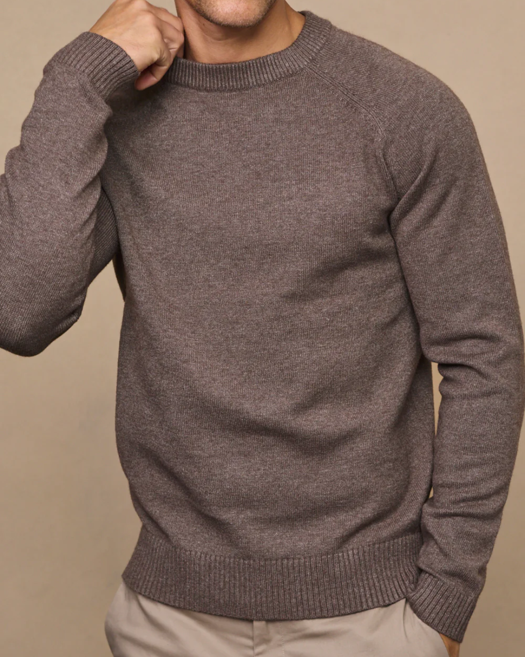 Suéter de Punto de Cuello Redondo de Lujo para Hombre-