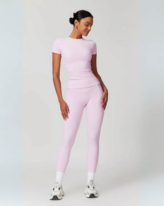 Conjunto de leggings y camiseta sin costuras para mujer