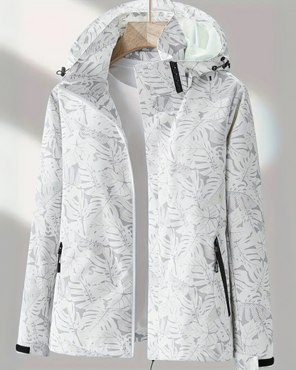 Chaqueta con Capucha Extraíble y Estampado para Mujer