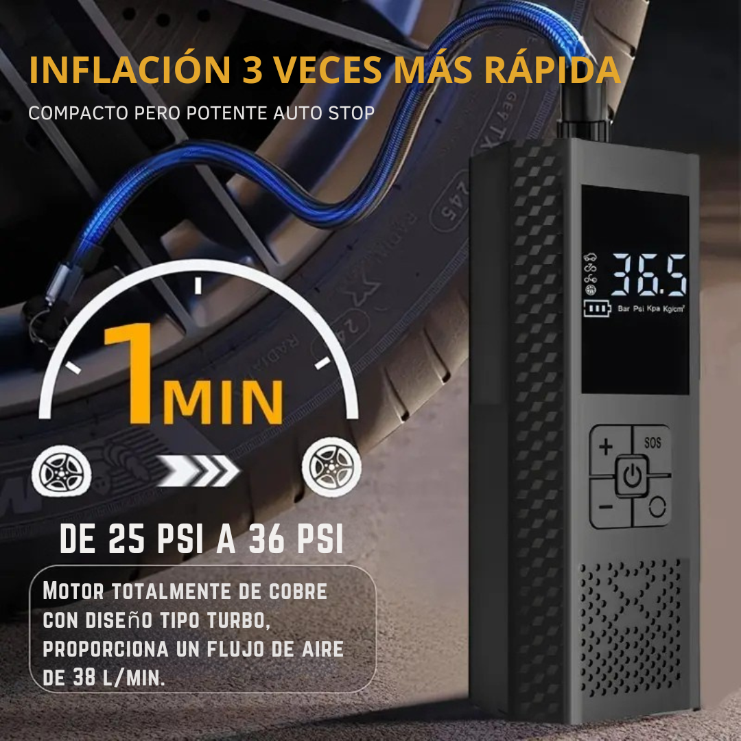 Inflador portátil inteligente - Presión precisa en un instante