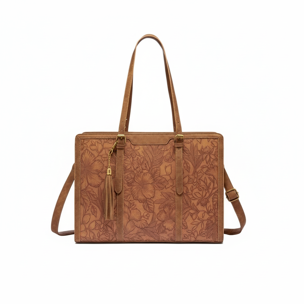 Bolso de Cuero Vintage Elegante para Portátil