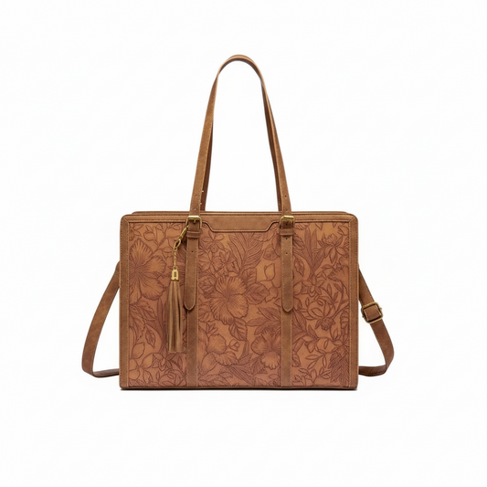 Bolso de Cuero Vintage Elegante para Portátil