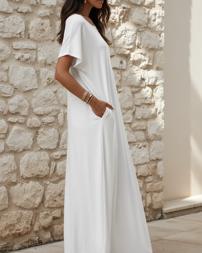 Vestido Holgado de Hombros Caídos Para Mujer