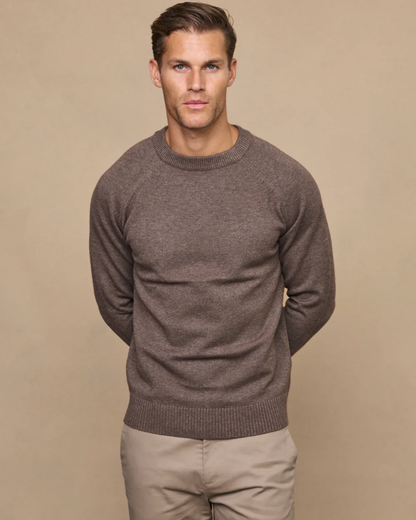 Suéter de Punto de Cuello Redondo de Lujo para Hombre-