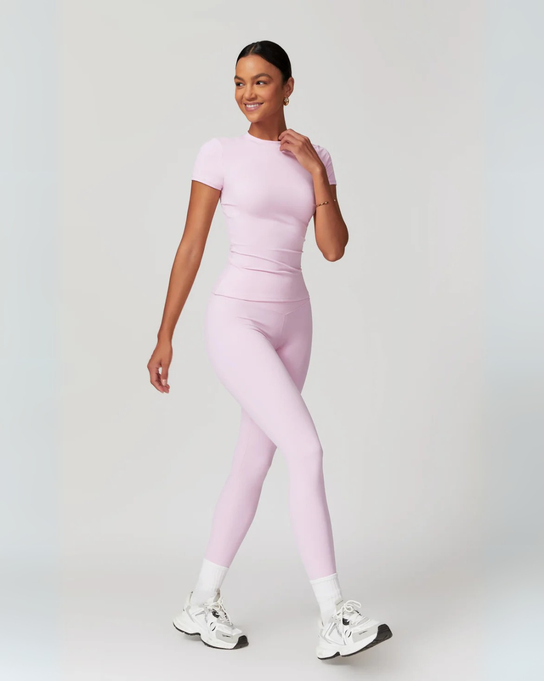 Conjunto de leggings y camiseta sin costuras para mujer