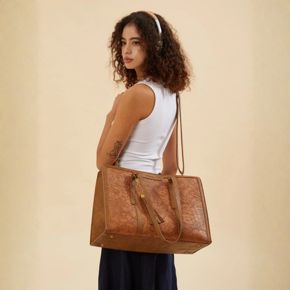 Bolso de Cuero Vintage Elegante para Portátil