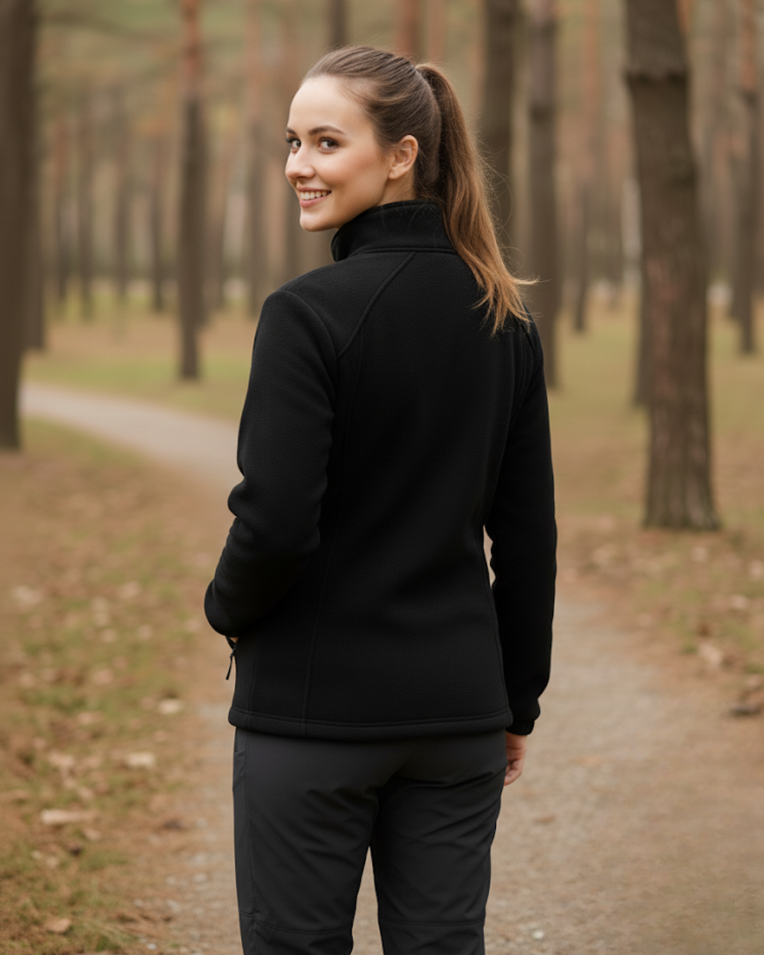 Chaqueta de cuello alto para mujer