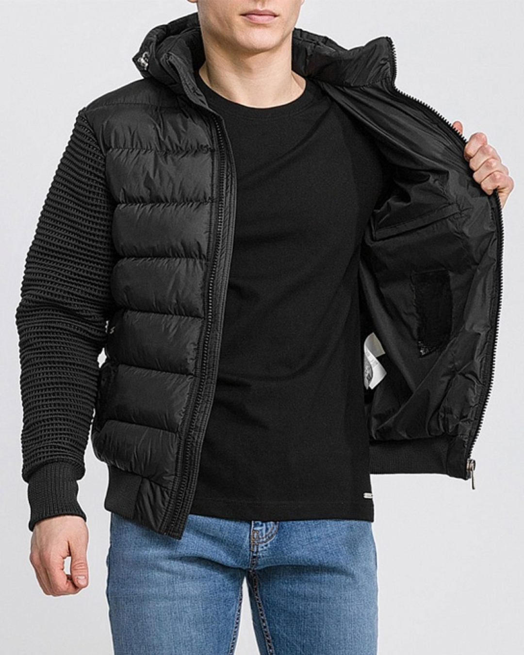 Chaqueta con Mangas de Punto Estilo Oversize para Hombre