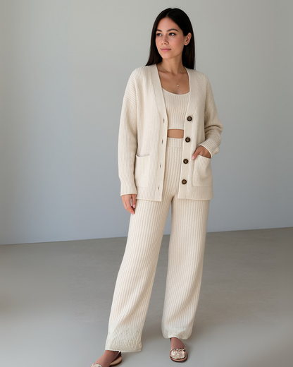 Conjunto Coordinado de Tres Piezas para Mujer