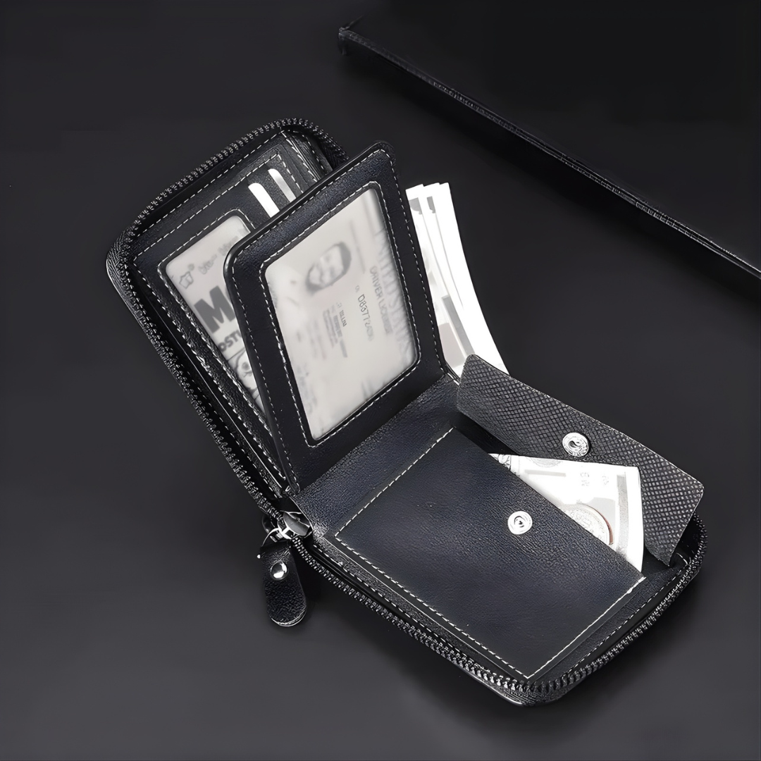 Cartera de Cuero con Protección RFID