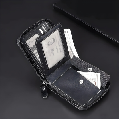 Cartera de Cuero con Protección RFID