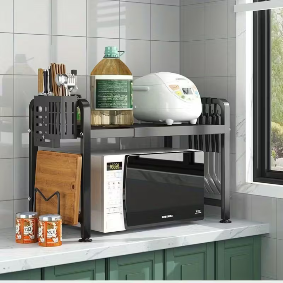 Estantería de Almacenamiento de Cocina Expandible de 2 Niveles