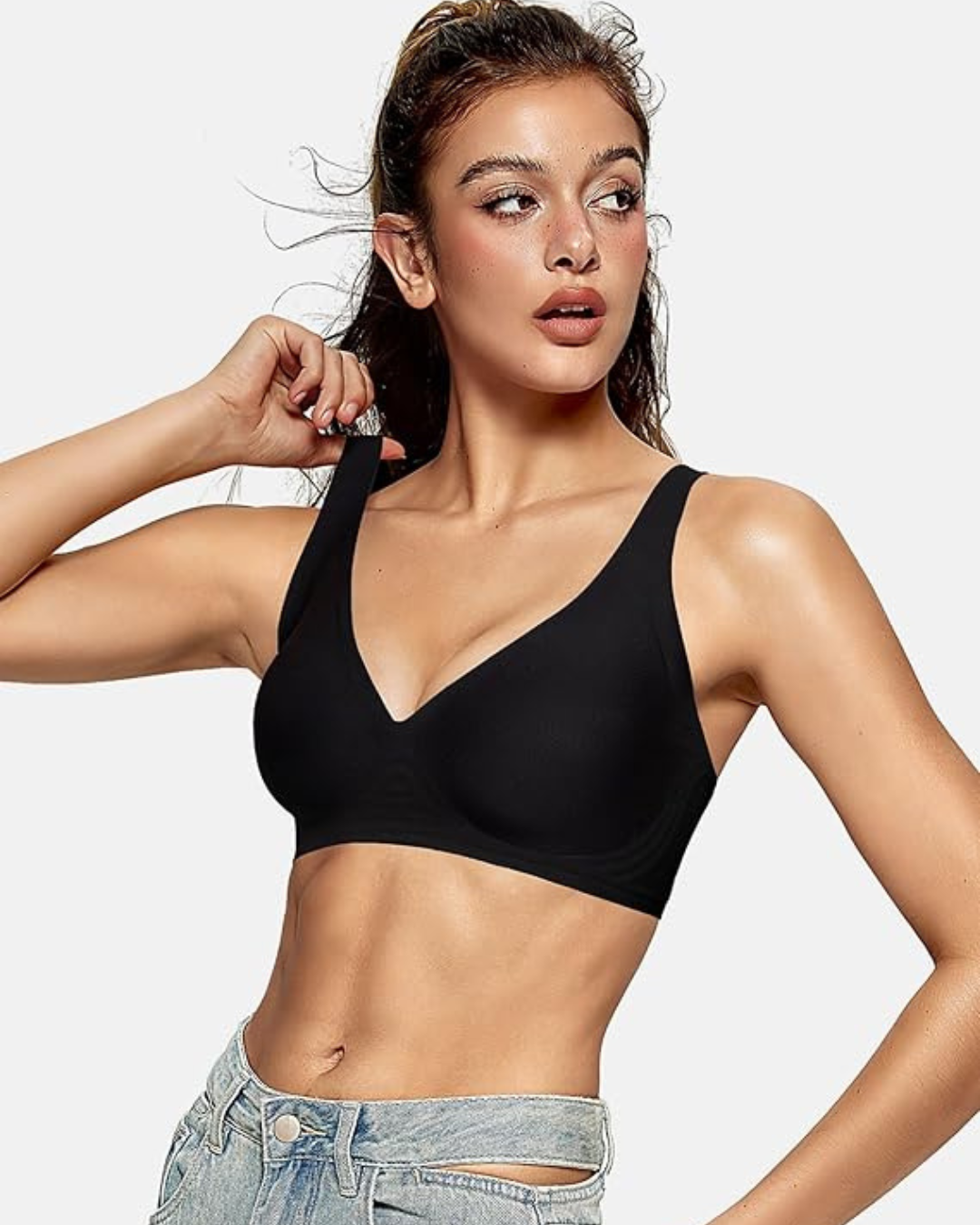 Sujetador con escote en V profundo sin varillas (OFERTA 2X1)