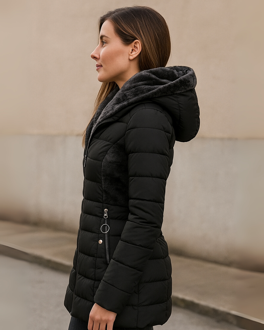 Abrigo de invierno con forro polar para mujer®