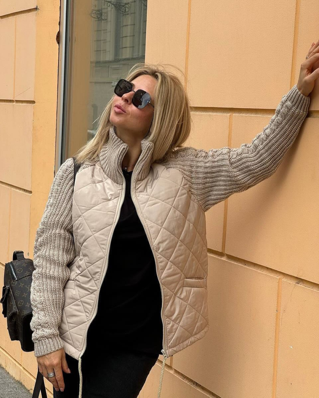 Abrigo de manga larga casual con ajuste de cremallera para mujer