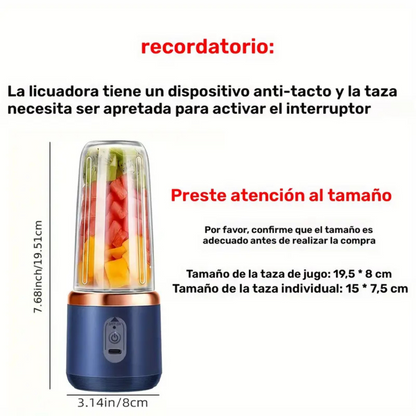 Licuadora portátil inalámbrica recargable