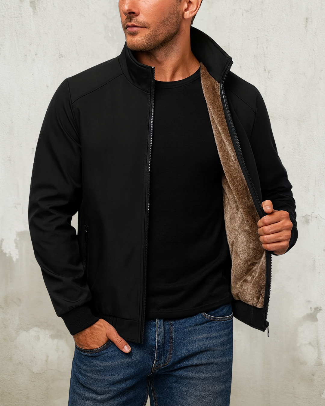 Chaqueta antiarrugas con forro interior suave para Hombre®