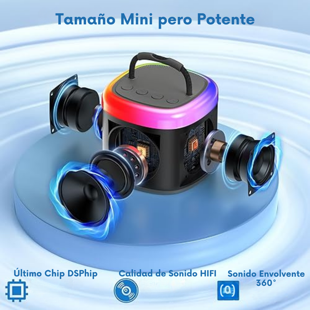 Sistema de Karaoke Portátil Inalámbrico con Altavoz Bluetooth®