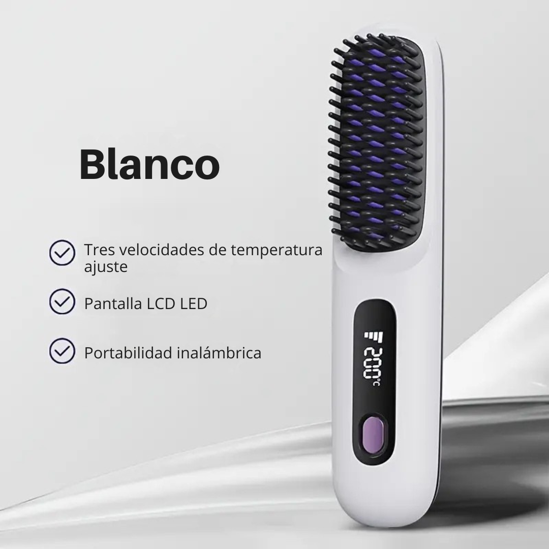 Cepillo inalámbrico con pantalla LCD y calefacción rapida