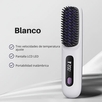 Cepillo inalámbrico con pantalla LCD y calefacción rapida