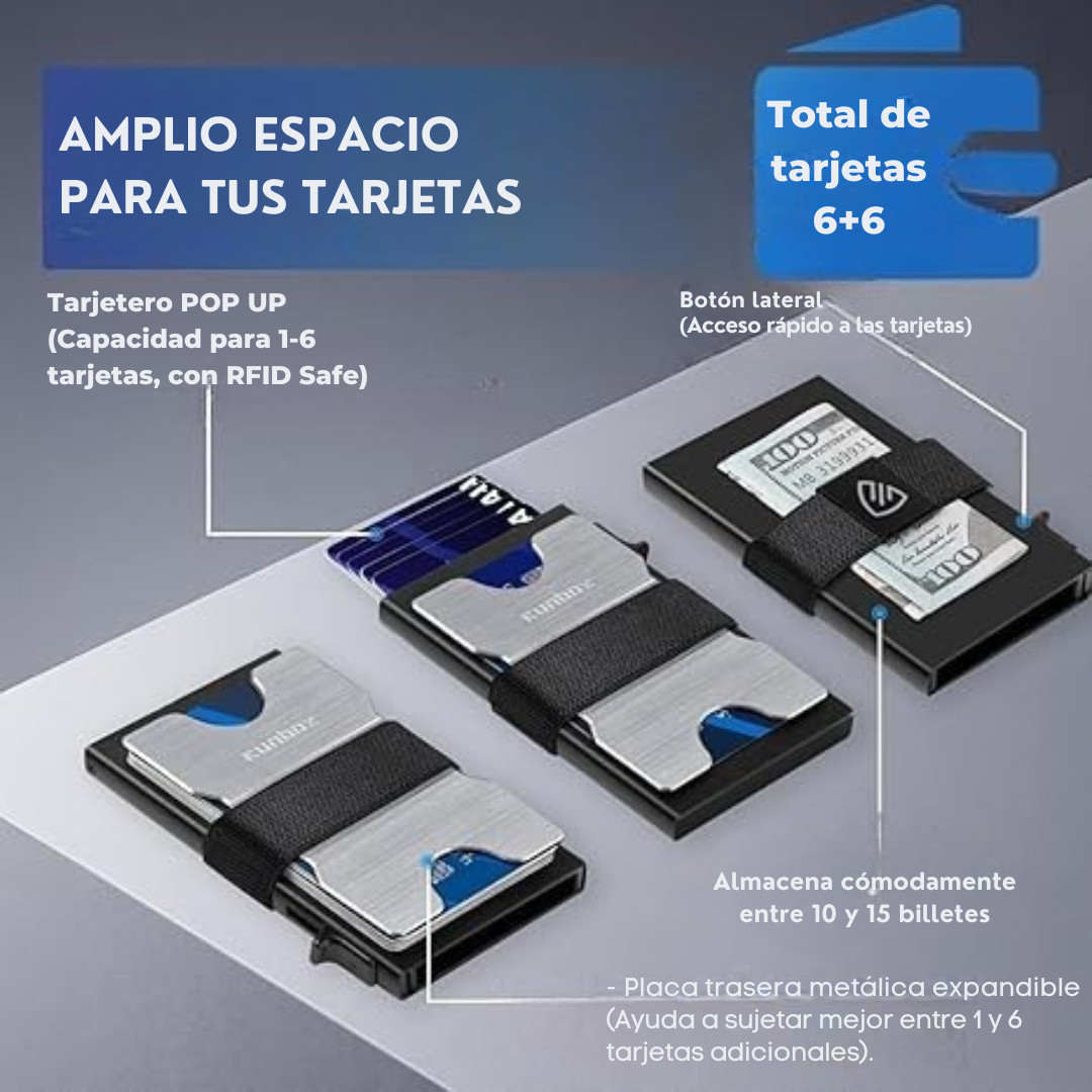 Cartera delgada con tarjetero para hombres