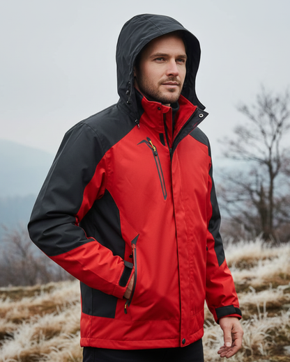 Chaqueta Rompevientos Impermeable con Capucha