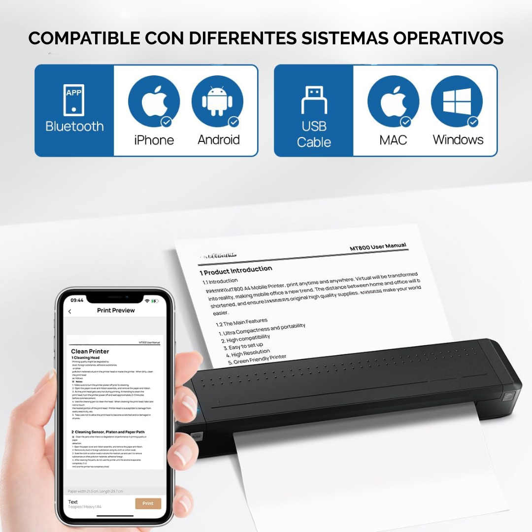 Impresora Portátil de Alta Calidad con Bateria de Larga Duración