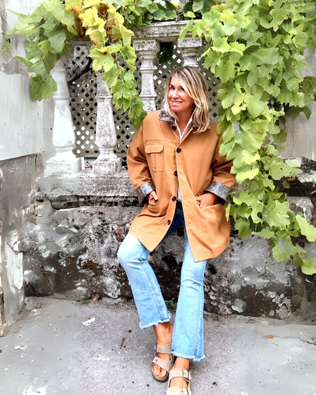 Chaqueta Oversize con Detalles en Animal Print para Mujer