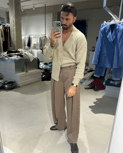 Cárdigan de punto abotonado para hombre