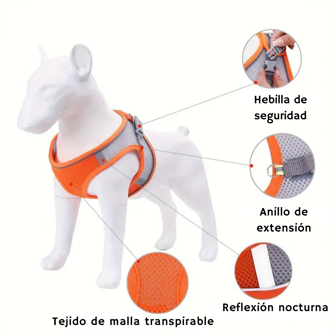 Chaleco suave de malla para perros y gatos