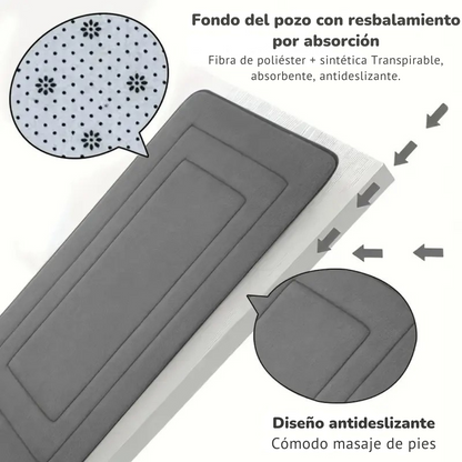 Alfombra de baño vintage absorbente y antideslizante