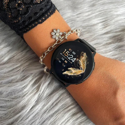 Smart watch con correa de malla de acero inoxidable tejida®