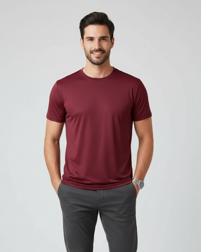 Camiseta de manga corta y cuello redondo para hombre