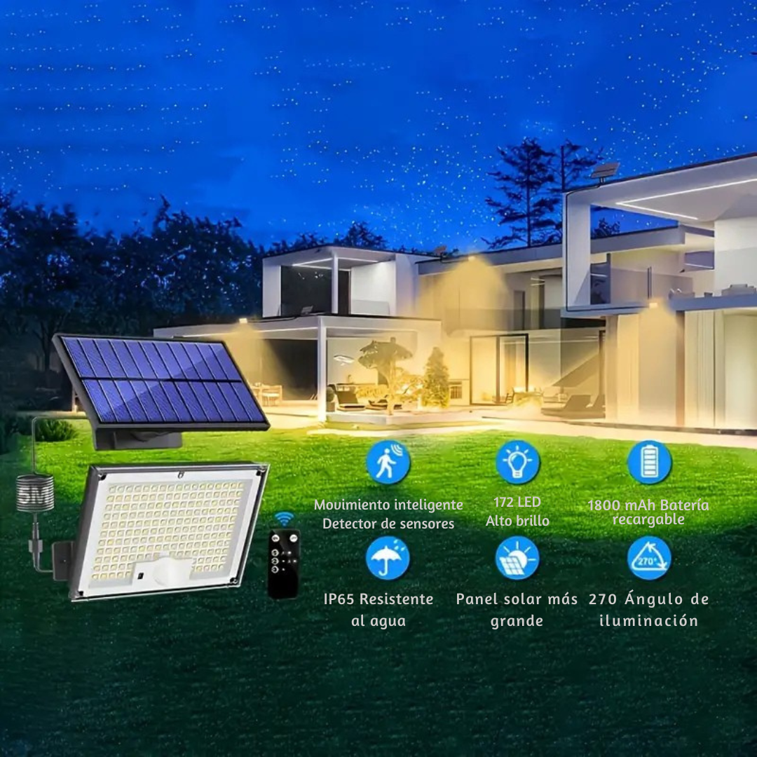 Luces solares exteriores con sensor de movimiento