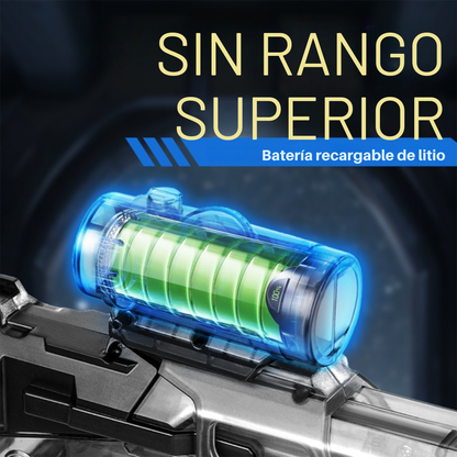 Pistola de gel eléctrica recargable con luces led